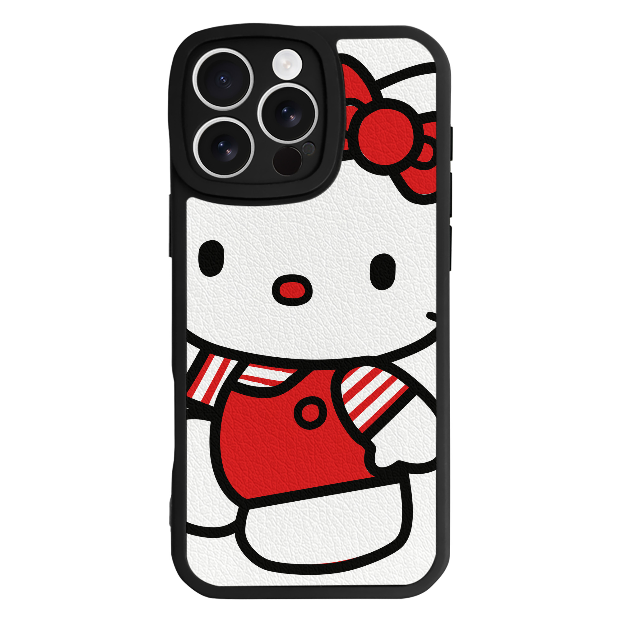（画像用） Hello Kitty ハローキティ 【iPhone 16シリーズ対応】シリコンスマホケース（レザー調） 材質：シリコン